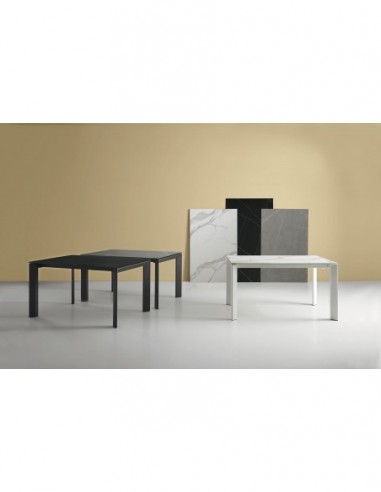 Mesa ext. TAMARA 160 Negro Sahara/Blanco